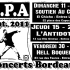 O.P.A. (Orchestre Poétique d'Avant-guerre) Affiche concert El Chicho (Bordeaux / 2011)