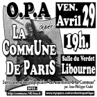 O.P.A. (Orchestre Poétique d'Avant-guerre - Bordeaux) Live à Libourne (2011) [Pochette recto]